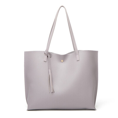 

Tailored Women Fashion Fringe Solid Large Capacity Shopping Shoulder Tote Handbag Bags