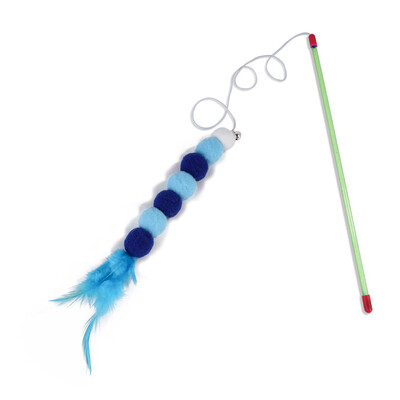 

Gobestart Kitten Cat Toy Interactive Toy Soft Feather And Bell Beading Cat Toy