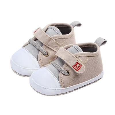 

Spring Baby Boy Shoes Cotton Solid Newborn First Walkers Soft Soled Non-slip Footwear Baby Shoes For Boys 0-12M