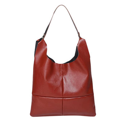 

Solid Shoulder Handbags Simple Women Leather Totes Top-handle Shopping Bags