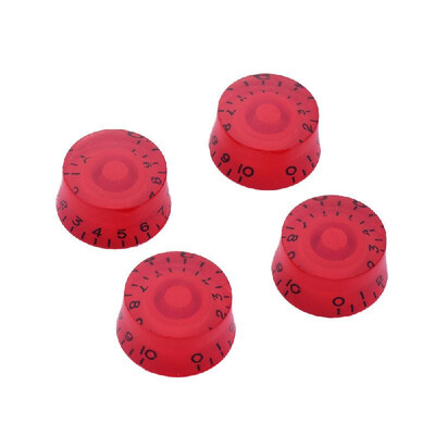 

Electric Guitar Control Knobs Fit for LP Style Guitars Replacement Pack of 4PCS Volume&Tone Knobs Red with Black Number