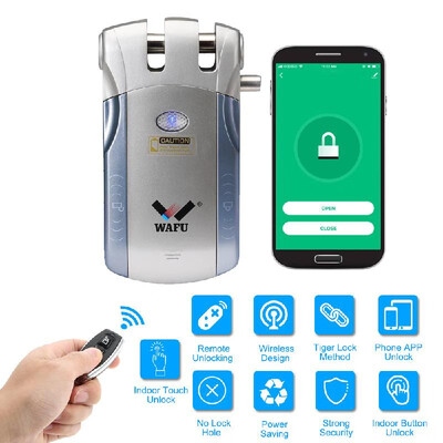 

WAFU HF-008W WiFi Intelligent Electronic Lock Tuya SmartLife Lock Remote Control Invisible Keyless Entry Door Lock iOS Android A