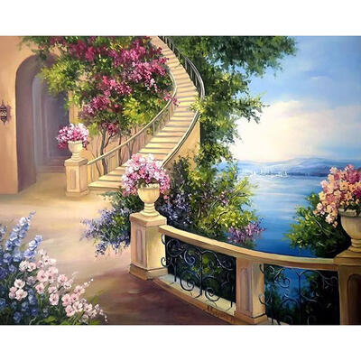 

5D DIY Full Drill Diamond Painting Stairway Cross Stitch Embroidery Mosaic