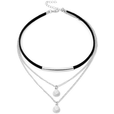 

Womens Fashion Ocean Conch Shell Multi-layered Gold Silver Chain Choker Necklace Jewelry Gift Accessories