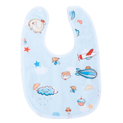 

Newborn Baby Boy Girl Burp Cloths Button Bibs Soft Cotton Cartoon Pattern Bibs Washable Waterproof Saliva Towels