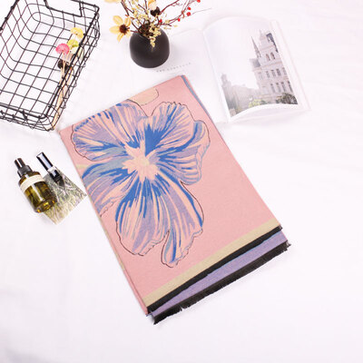 

Korean version of autumn&winter new flowers imitation cashmere scarf female wild air conditioning room dual-use elegant shawl warm scarf
