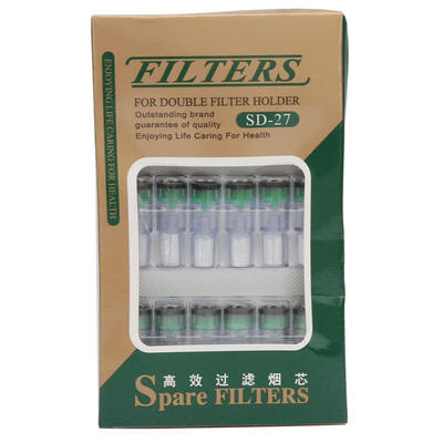 

Greensen 18Pcs Dual Filtration Cigarette Filter Mouthpiece Smoke For Smoking Holder Accessories