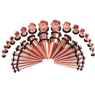 

36pcs Ear Gauges Stretching Kit Surgical Steel Plugs&Tapers Set 14G-00G