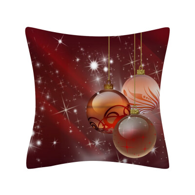 

Tailored Christmas Pillow Case Glitter Polyester Sofa Throw Cushion Cover Home Decor