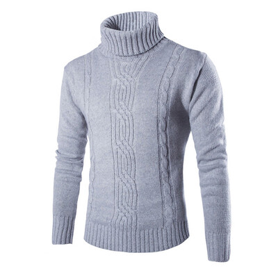 

Mens Warm High Collar Sweater Pullover Turtleneck Knit Loose Casual Business