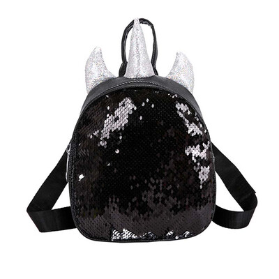 

Cartoon Unicorn Shiny Sequins Mini Backpack Girl School Bag Travel Shoulder Bag