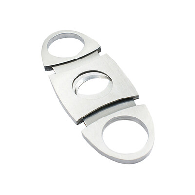 

〖Follure〗Top Quality Stainless Steel Dual Blade Cigar Cutter Scissors Best For Gift