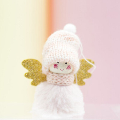 

Gobestart Mini Cute Plush Angel Girl Christmas Tree Pendants Ornaments Home Decoration