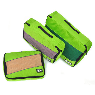 

Toponeto 3 Pcs Nylon Unisex Packing Cubes Clothes Luggage Travel Bag Organizers