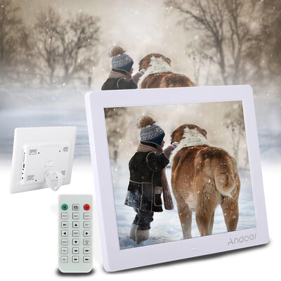 

Andoer 12" HD LED Digital Photo Picture Frame 800 600 MP4 MP3 Movie Player E-book Clock Calender with Remote Control Christmas G
