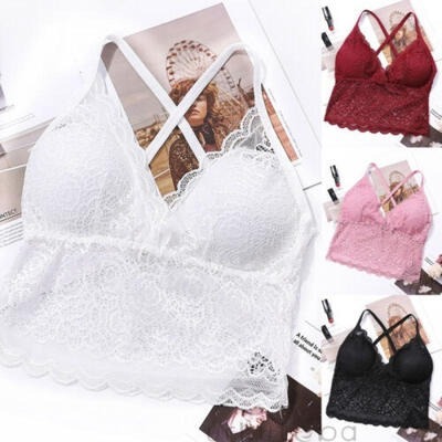 

Women&39s Crop Top Bra Floral Vest Bralet Lace Tank Tops Bralette Bustier