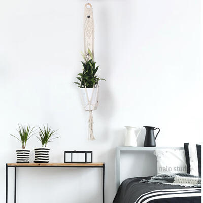 

Greensen Pot Holder Macrame Plant Hanger Hanging Planter Basket Rope Braided Craft