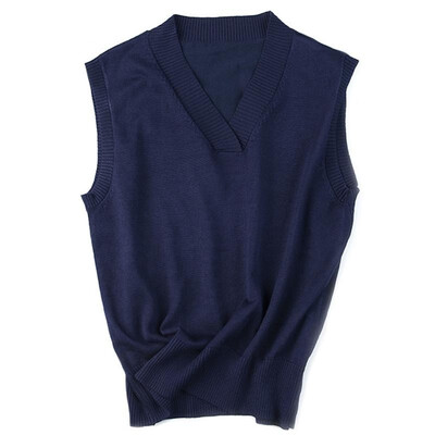 

Women Spring Autumn Sweater Vest Sleeveless Loose V-neck Basic Casual Plus Size Jumpers Pullover Tops