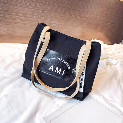 

Ins Super Fire canvas bag women 2019 new wave autumn Korean fashion Joker shoulder Messenger bag tote bag