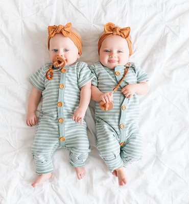 

Newborn Baby Girl Boy Striped Romper Jumpsuit One-Piece Outfit Clothes 0-18M