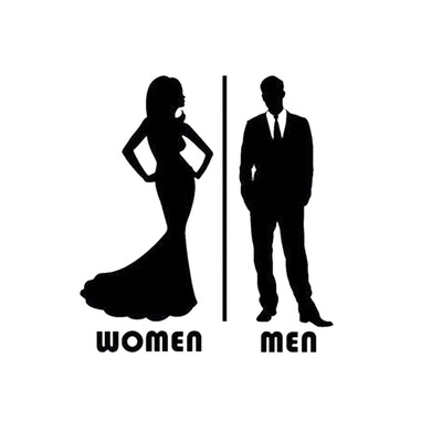 

Cartoon Men Women Washroom Toilet Door Sticker Removable PVC Family Home DIY Decals Living Room Bedroom Wallpaper
