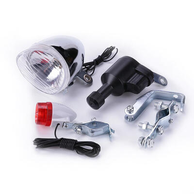

Bike Cycling Dynamo Lights Set Safety No Batteries Needed Headlight Rear