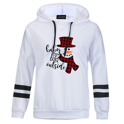 

Christmas Women Teen Girl Hoodie Baby It Cold Outside Letter Printed