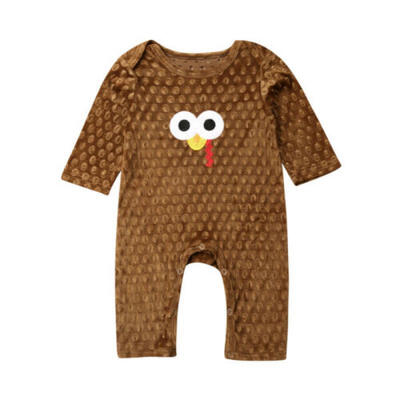 

Soft Newborn Infant Baby Girl Boy Thanksgiving Turkey Romper Jumpsuit Outfits