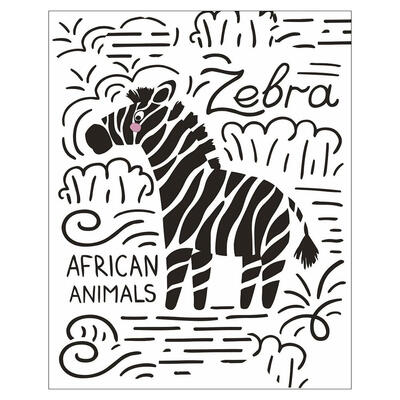 

3D DIY Black Striped Zebra Coloring Paint By Numbers Oil Painting Canvas