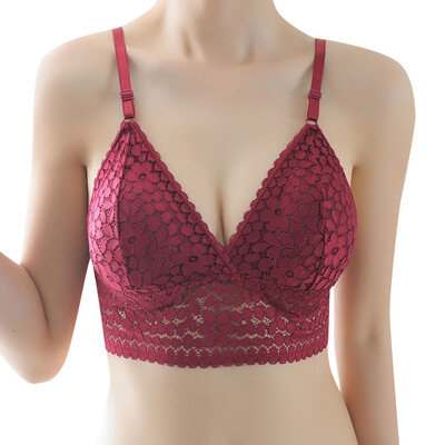 

Toponeto Womens Fashion Solid Color V-neck Lace Bras Crop Tops Vest Summer Strap Tank