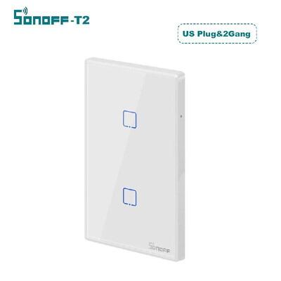 

SONOFF T2 Intelligent Switch EUUKUS AC 100-240V 123 Gang TX Series WIFI Wall Switch 433Mhz RF Remote Controlled Wifi Switch In