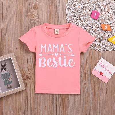 

Children Kids Boy Girl Infant Short Sleeve Letter Printed T-shirt Tops Clothes