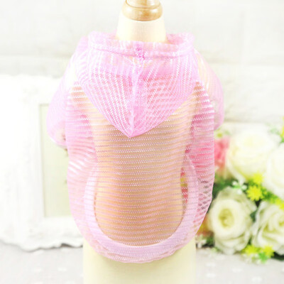 

Spring Summer Dog Clothes for Teddy Chihuahua Breathable Mesh Hoodies Yorkie Pet Puppy Outfit Sun Protection