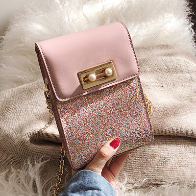 

Female 2019 tide Korean version of the new fashion Joker sequin buckle bag shoulder bag messenger bag handbag