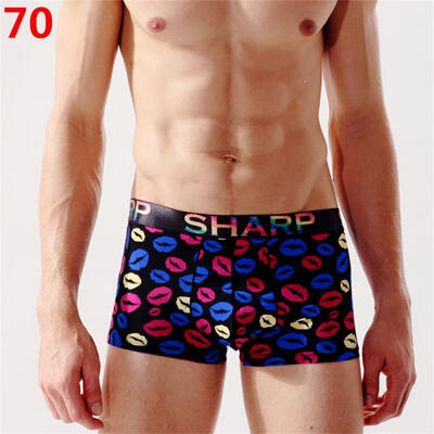

Mens Modal Sexy Silk Printing Breathable Boxers Underwear 5 Colors Optional