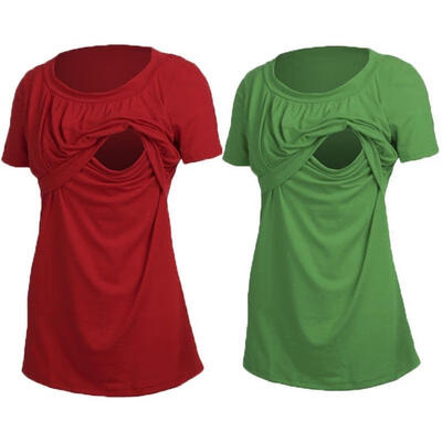 

Maternity Clothes Breastfeeding Tops Summer Nursing T-Shirt For Pregnant Women