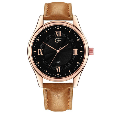 

Gobestart Hot Man Leather Watch Whatever Late Anyway Letter Watches New Pointer glow