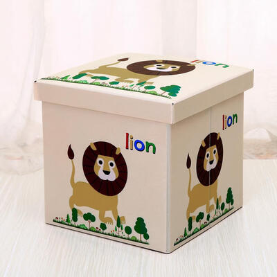 

Greensen Multifunctional Cartoon Animal Pattern Folding Storage Stool Box for HomeStorage Stool Folding Storage Stool