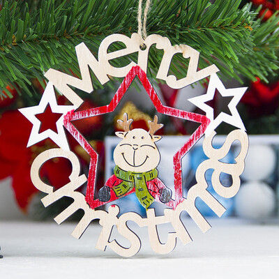 

〖Follure〗DIY Wooden Pendant Ornaments for Christmas Tree&Party Decorations