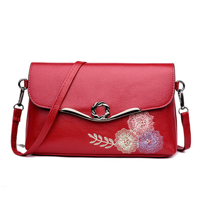 

Vintage Flower Embroidery Large Capacity Women Crossbody Pouch Party Clutch Bag
