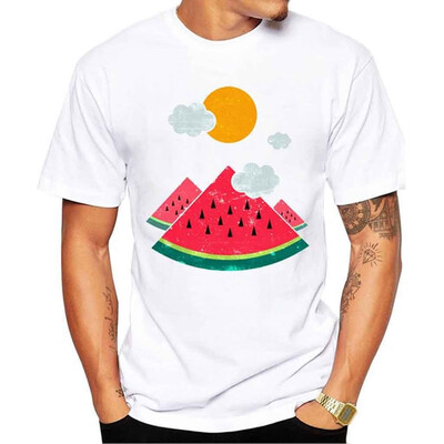 

Toponeto Fashion Men Casual Summer Print Short Sleeve O-Neck Tops Blouse T-Shirts