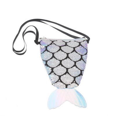 

Cute Sequins Laser Fish Tail Shoulder Handbags Women Small Crossbody Bags