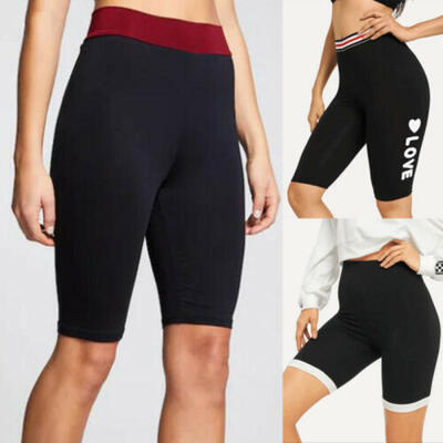 

Women Fitness Sports Shorts Elastic Waist Running Gym Yoga Cotton Short Pants AU