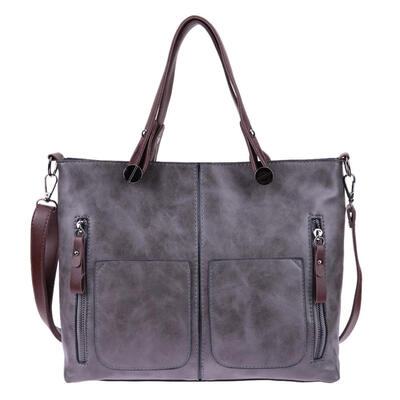 

Women Vintage Winter Zipper Rivet Pocket Bags Casual Single Shoulder Bag