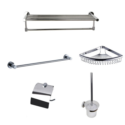 

LANGPAI bathroom towel rack five-piece towel rack single rod towel rack toilet brush basket basket pendant 729 6191