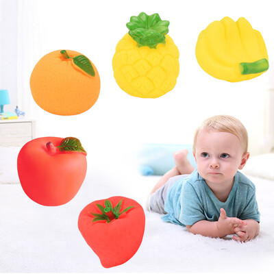 

YIWULA5 Pcs Baby Kids Bath Toys Swimming Wash Play Colorful Fruits Funny Toys
