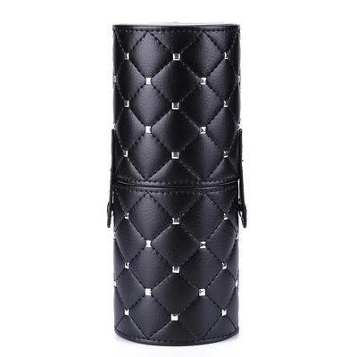 

Fashion PU Leather Makeup Brush Storage Case Empty Holder Snap Organizer