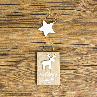 

Gobestart Wooden Christmas Letter Doodle Small Wooden Sign Pendant Christmas Tree Tag