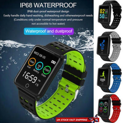 

Waterproof Smart Watch BP Heart Rate Monitor Bracelet Wristband for Android IOS