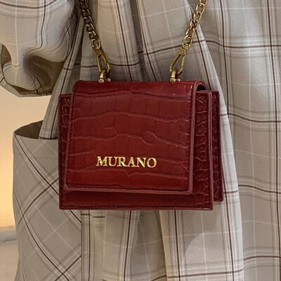 

Crocodile pattern small bag women 2019 new Korean chain small square bag Joker retro shoulder Messenger bag